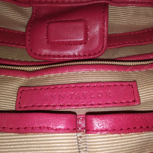 Ann Taylor smooth soft leather tote bag Pink - Picture 8 of 15